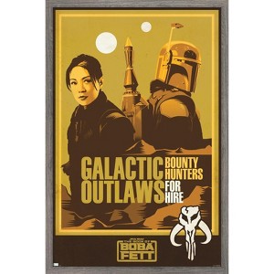 Trends International Star Wars: The Book of Boba Fett - Galactic Outlaws Framed Wall Poster Prints - 1 of 4