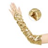 INSPIRE CHIC Women's Finger Loop Shiny Metallic Gloves 1 Pair - 3 of 4