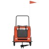 vidaXL Pet Bike Trailer Orange and Gray Oxford Fabric and Iron 24.8" x 47.6" x 25.6" - 4 of 4