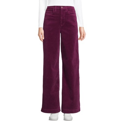 Lands' End Women's High Rise Wide Leg Corduroy Pants