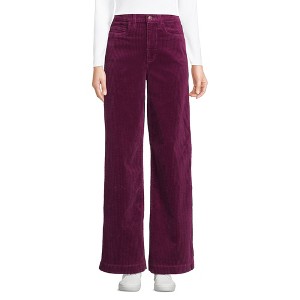 Lands' End Women's High Rise Wide Leg Corduroy Pants - 1 of 4