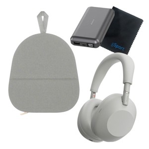 Sony WH-1000XM6 Wireless Noise Cancelling Over Ear Headphone Bundle with gSport Accessory Kit (Silver) - 1 of 4