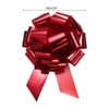 Unique Bargains Wedding Christmas Bright Metallic Gift Wrapping Large Pull Bows Ribbon 1 Pc Red 18 inch - 2 of 4