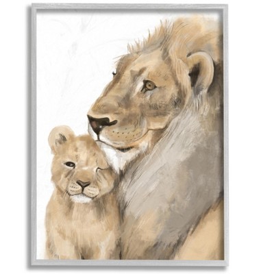 Stupell Industries Lion Cub and King Safari Animal Portrait