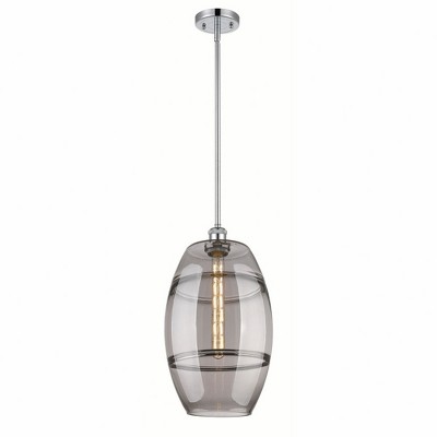 Vaz - 1 Light Stem Hung Mini Pendant In Industrial Style-18.5 Inches Tall and 10 Inches Wide