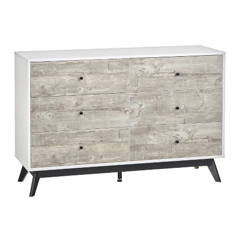 Babygap by Delta Children Legacy 6 Drawer Dresser with Leather Pulls & Interlocking Drawer - Sage/Natural