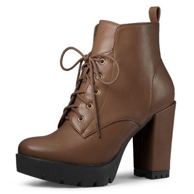 lace up brown womens boots