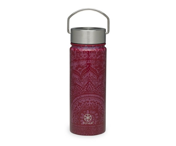 Gaiam 18oz Wide Mouth Water Bottle - Maroon
