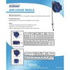 RapidAir 3/8 Inch by 50 Feet Dual Arm Auto Rewind Alloy Steel Hose Reel, Blue - 4 of 4