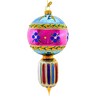 Huras Family 8.0 Inch Merry & Bright Holiday Jewel Fluted Drop Ball Reflector Tree Ornaments - 2 of 3