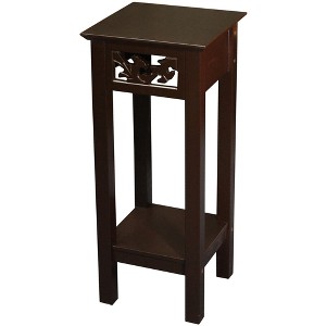 eHemco Plant Decorating Stand End Table Side Table with Storage Shelf, 11.8 by 11.8 by 29.5 Inches - 1 of 4