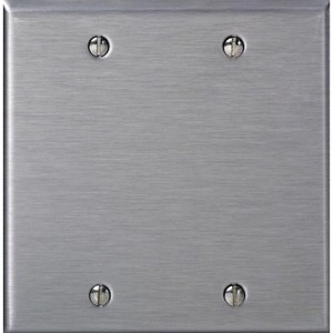 Leviton C-Series Stainless Steel 2 gang Metal Blank Wall Plate 1 pk - 1 of 1