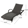 GDFStudio Olivia Outdoor Wicker Folding Adjustable Chaise Lounge and Table Set - 3 of 4