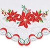 Collections Etc Embroidered Poinsettia Scroll Scalloped Edge Drapes - 3 of 3