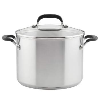 Kitchenaid 5-ply Clad Stainless Steel 8qt Stockpot With Lid : Target