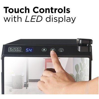 Black Thermoelectric 8-Bottle Wine Cooler with Mirrored Door