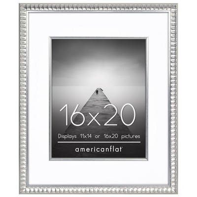 Americanflat Picture Frame with Decorative Inner Mat Accent - Statement Frame with Polished Plexiglass