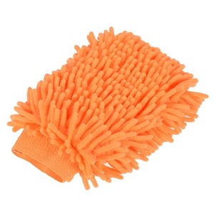 Unique Bargains Microfiber Soft Chenille Double Sided Cleaning Gloves 9.84" x 6.69" - 1 of 4