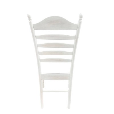 Whitman Whitewash Solid Wood Ladderback Side Chair