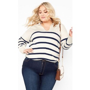 Avenue Women's Plus Size Mara Sweater - 1 of 4