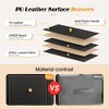 NicBex Wood Dresser for Bedroom,Luxury Style Drawers with PU Leather,Dressers for Kids Room,Living Room,Entry and Hallway,Black - 4 of 4
