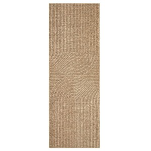 Modern Rainbow Easy Jute Area Rugs, Washable Natural Contemporary Indoor Outdoor Carpet for Living Room Farmhouse Patio Backyard RV - 1 of 4