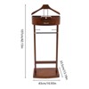 YIYIBYUS Wood Suit Rack, Freestanding clothing valet stand with Drawer, Contour Hanger, Trouser Bar - 4 of 4