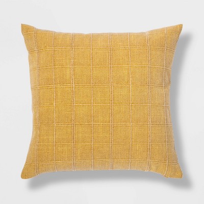 Woven Washed Windowpane Throw Pillow - Threshold™