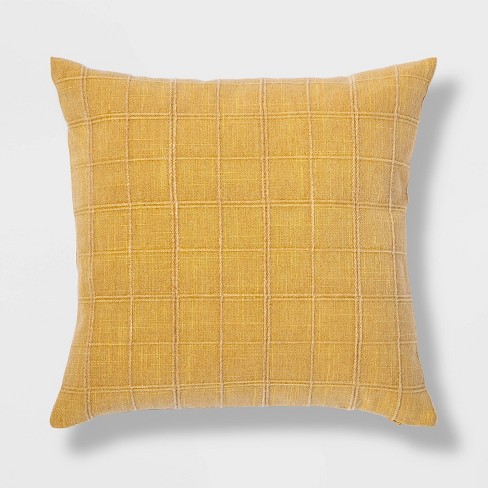 Modern Tufted Square Throw Pillow Summer Wheat - Threshold™ : Target