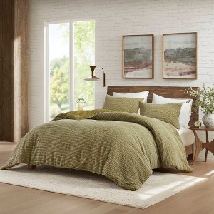 Lyngins Waffle Texture Comforter Set – 100% Cotton Bedding Set, Oversized Comforter & 2 Shams, All-Season Quilt Bedding Set, OEKO-TEX Certified - 1 of 4