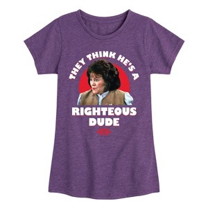 Girls' - Ferris Bueller's Day Off - Righteous Dude Fitted Short Sleeve Graphic T-Shirt - 1 of 4