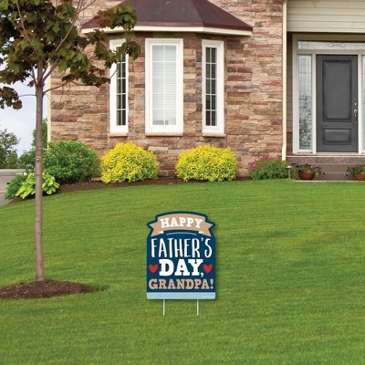 Happy Father's Day Grandpa Outdoor Metal Yard Sign