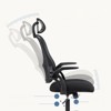 FONTOI Task and Office Chairs, Office Chair with Flip-up Armrests and Headrest, Swivel Task Chair for Home Office, Black, 26.7"*46"*26.7" - 3 of 4