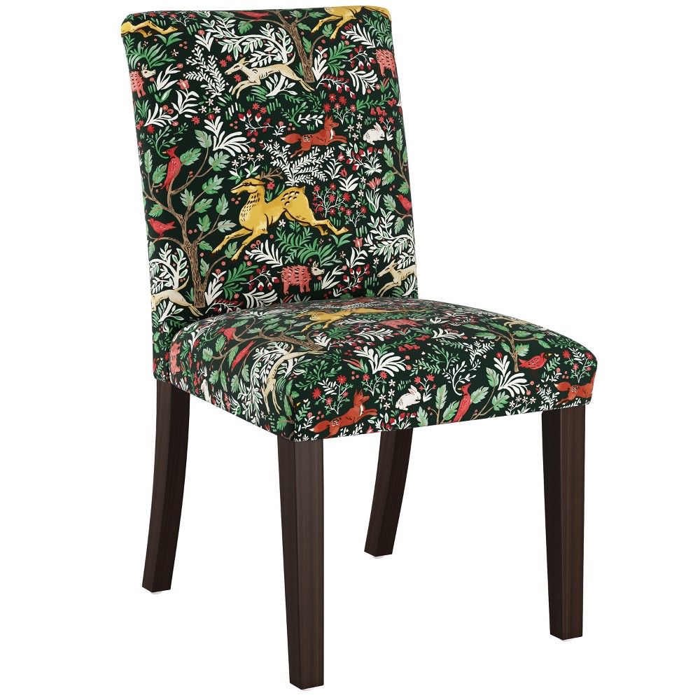 Photos - Dining Table Skyline Furniture Hendrix Dining Chair with Animal Theme Frolic Dark Green