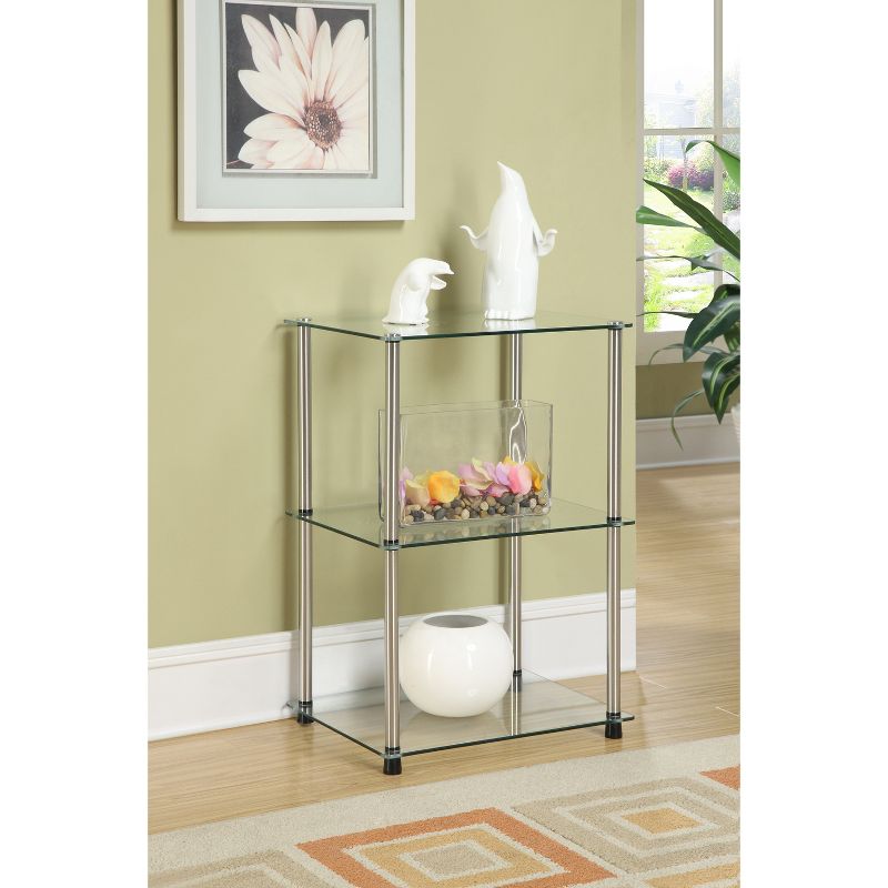 Classic Glass Tall 3 Tier End Table - Breighton Home, 4 of 6