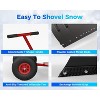 GustoWave Snow Shovel for Driveway, 29" Heavy Duty Snow Removal Tool with Wheels - 3 of 4
