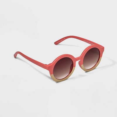 Kids&#39; Colorblock Round Sunglasses - Cat &#38; Jack&#8482; Brown/Orange