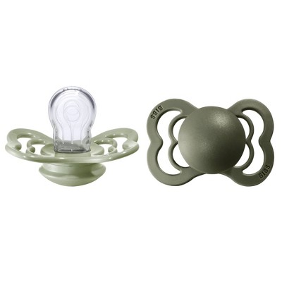 Image of Bibs Supreme Silicone Pacifier - 0-6 Months - Size 1 - 2pk - Sage/Hunter Green