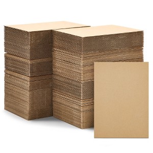 Juvale 200 Pack 5x7 Corrugated Cardboard Sheets for Mailers, Flat Packaging Inserts for Shipping, Mailing, Crafts, 2mm Thick - 1 of 4