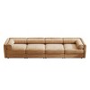Modern Modular Sectional Sofa with  Storage 4 Seater Chenille Sofa Couch with Contemporary Cylindrica Arm for Living Room-Tanpinhause - 3 of 4