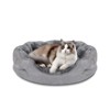 PureWags Small Dog Bed, Round Cat Bed Washable for Indoor Cats, Non-Slip Base and Removable Cushion, Pet Bed for Puppy and Kitten - 2 of 4