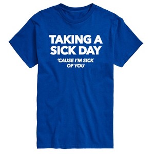 Men's - Instant Message - Taking A Sick Day Short Sleeve Graphic T-Shirt - 1 of 4