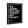 13" x 19" Genius is Patience Motivational Quotes Framed Wall Art Black - Hatcher and Ethan: Modern Decor, Vertical Layout - 3 of 4