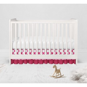 Bacati - MixNMatch Pink Dots 3 layer Crib/Toddler ruffles/skirt - 1 of 4