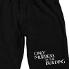 Only Murders In The Building Text Logo Men's Black Sleep Pajama Shorts - 2 of 4