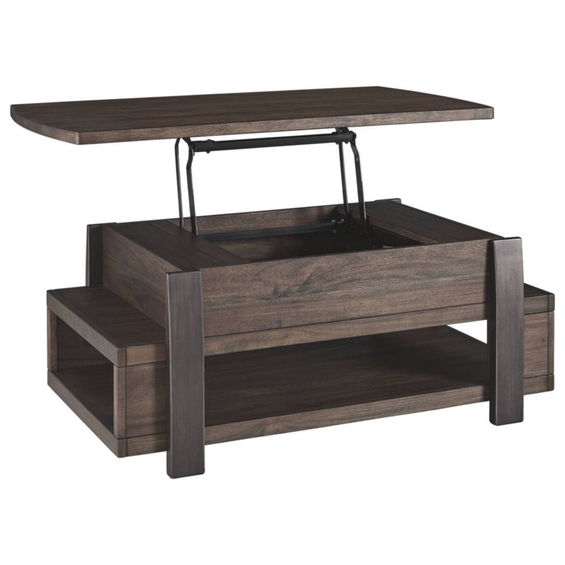 Vailbry Lift Top Cocktail Table Brown - Signature Design by Ashley, 3 of 13