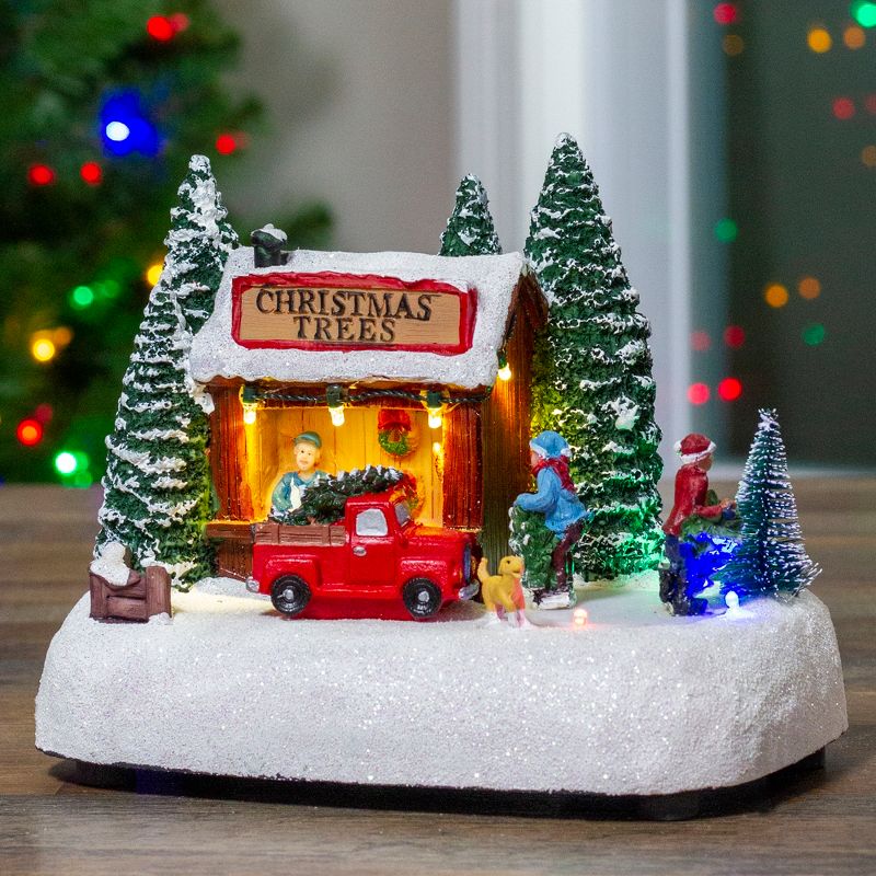 Northlight 8" LED Lighted and Musical Christmas Tree Shop Village Display Piece, 3 of 8
