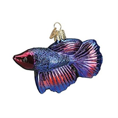 Old World Christmas Glass Blown Ornament For Christmas Tree, Betta Fish