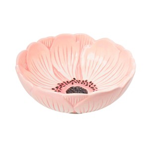 Godinger Silver 20oz Poppy Flower Cereal Bowl Pink: Dolomite, Floral Pattern, Round, Hand Wash, 6.5" Diameter, 1 Piece - 1 of 2