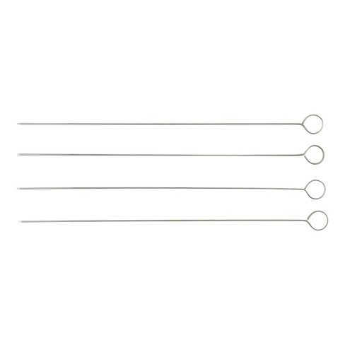 Size: 12 Inch Silver Wooden Bbq Stick